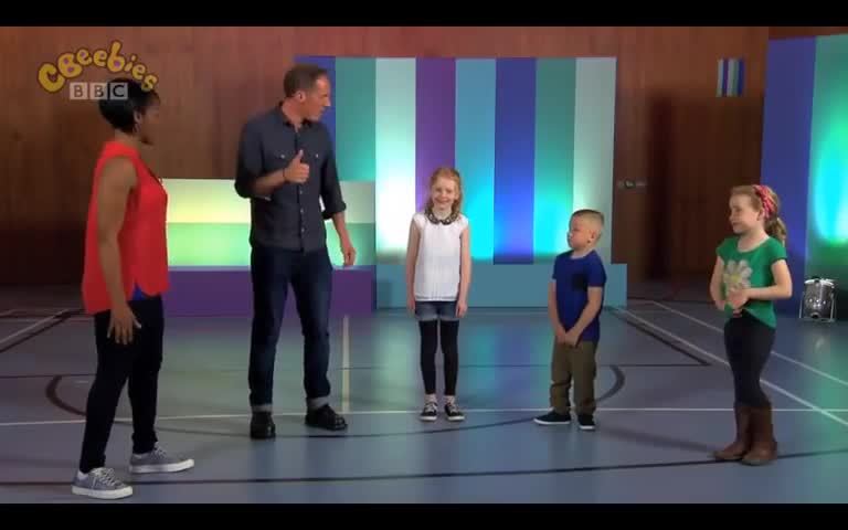 Ollie from Beat Goes On teaching Body Percussion on CBeebies Lets Go Club 